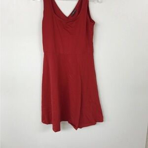 Chic Red Sleeveless Mini Dress